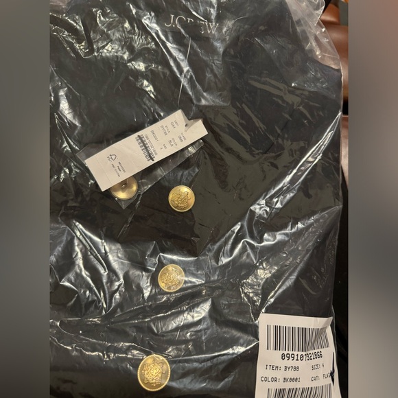 NWT J.Crew Collared Sheath Dress in Bi-Stretch Wool Blend in Black - Picture 6 of 6